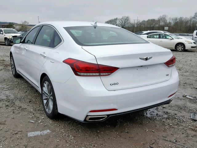 KMHGN4JE2HU203263 - 2017 GENESIS G80 BASE WHITE photo 3