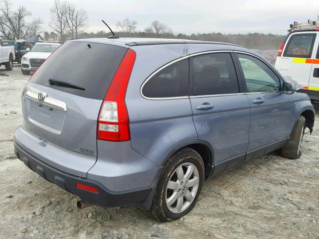 JHLRE48787C052408 - 2007 HONDA CR-V EXL BLUE photo 4