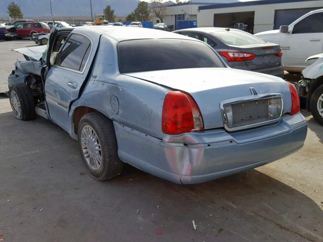 2LNHM82W78X642408 - 2008 LINCOLN TOWN CAR S BLUE photo 3