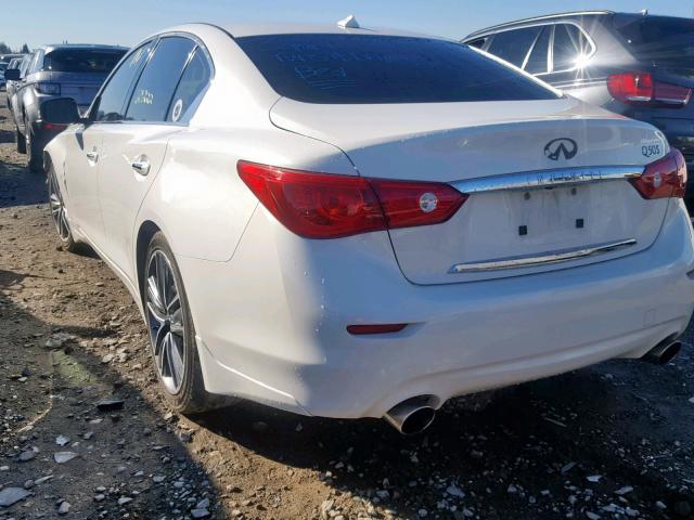 JN1BV7AP9EM679977 - 2014 INFINITI Q50 BASE WHITE photo 3