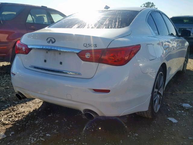 JN1BV7AP9EM679977 - 2014 INFINITI Q50 BASE WHITE photo 4