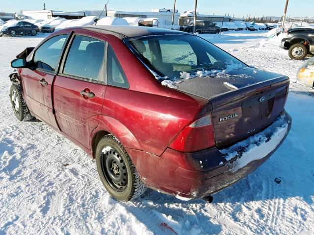 1FAFP34N97W297974 - 2007 FORD FOCUS ZX4 RED photo 3