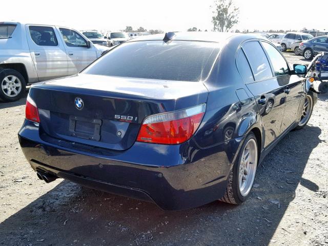 WBANB53516CP00523 - 2006 BMW 550 I BLUE photo 4