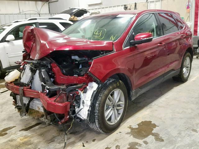 2FMPK3J90JBC37459 - 2018 FORD EDGE SEL RED photo 2