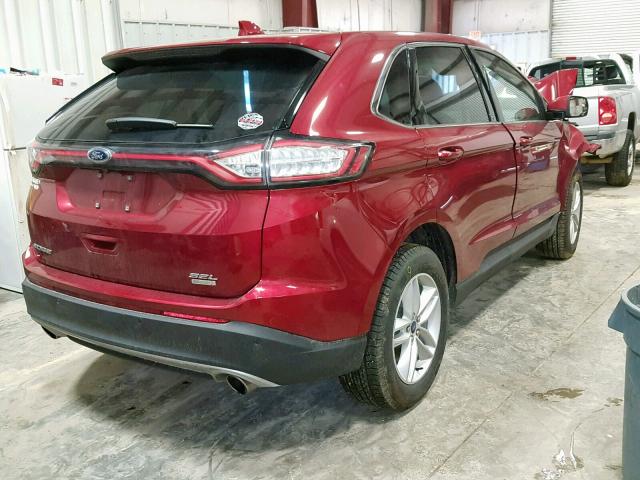 2FMPK3J90JBC37459 - 2018 FORD EDGE SEL RED photo 4