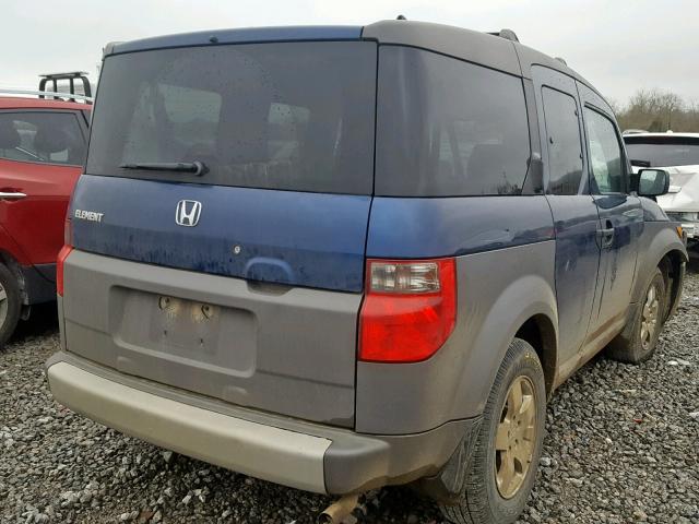 5J6YH285X3L012838 - 2003 HONDA ELEMENT EX BLUE photo 4