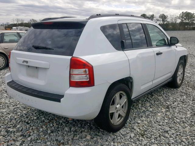 1J8FT47W37D245101 - 2007 JEEP COMPASS WHITE photo 4