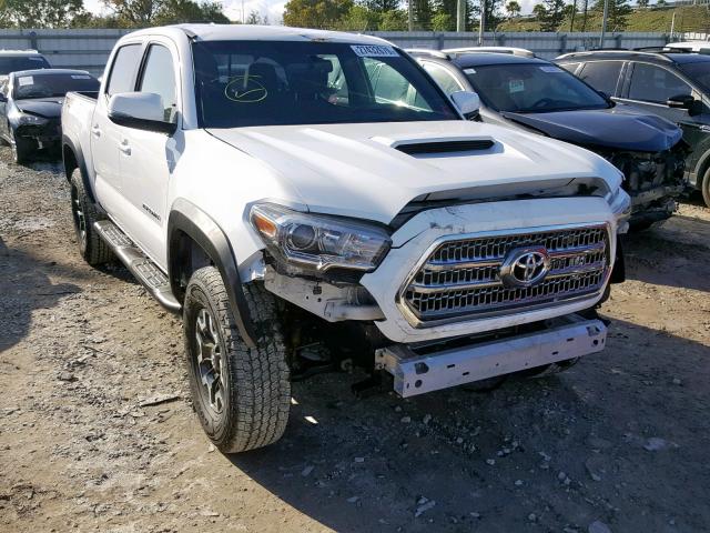 3TMCZ5AN7JM164323 - 2018 TOYOTA TACOMA DOU WHITE photo 1