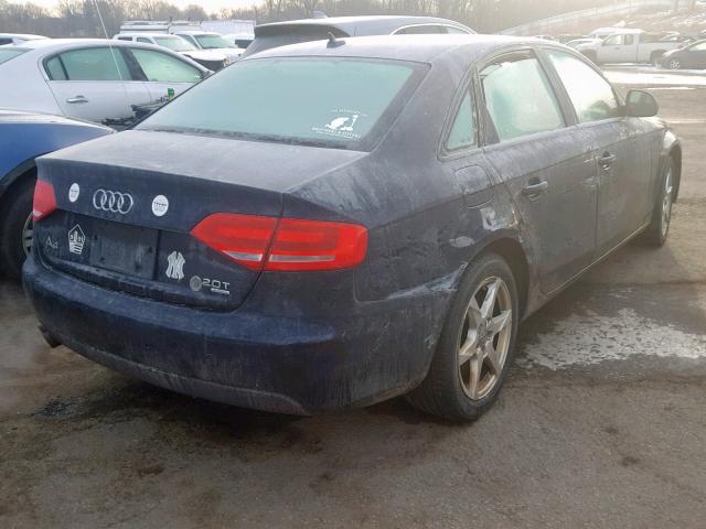 WAULF78K29N028468 - 2009 AUDI A4 2.0T QU BLACK photo 4