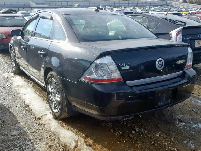 1MEHM42W98G612831 - 2008 MERCURY SABLE PREM BLACK photo 3