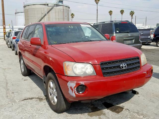 JTEGF21A220029451 - 2002 TOYOTA HIGHLANDER RED photo 1