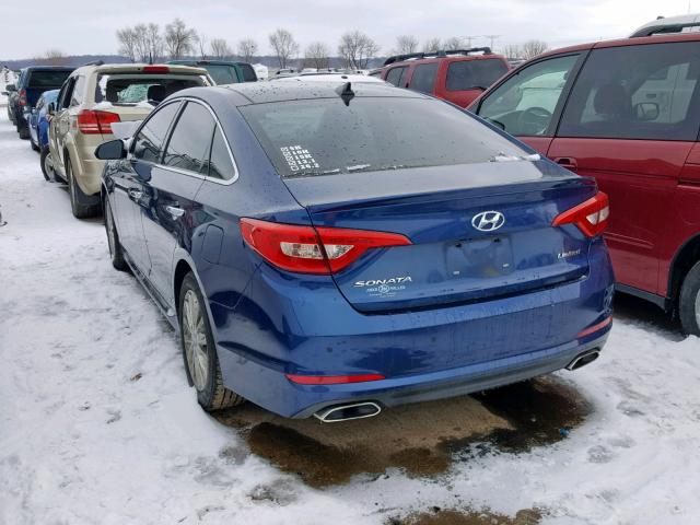 5NPE34AF9FH229313 - 2015 HYUNDAI SONATA SPO BLUE photo 3