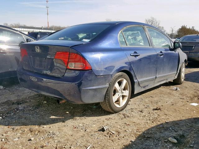 1HGFA16938L032052 - 2008 HONDA CIVIC EXL BLUE photo 4