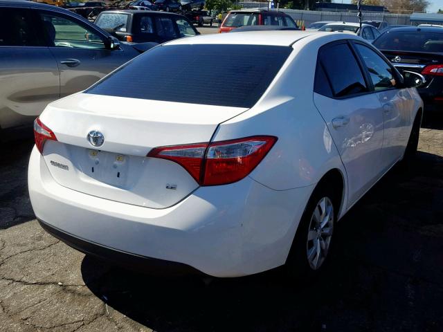 5YFBURHE6FP296268 - 2015 TOYOTA COROLLA L WHITE photo 4