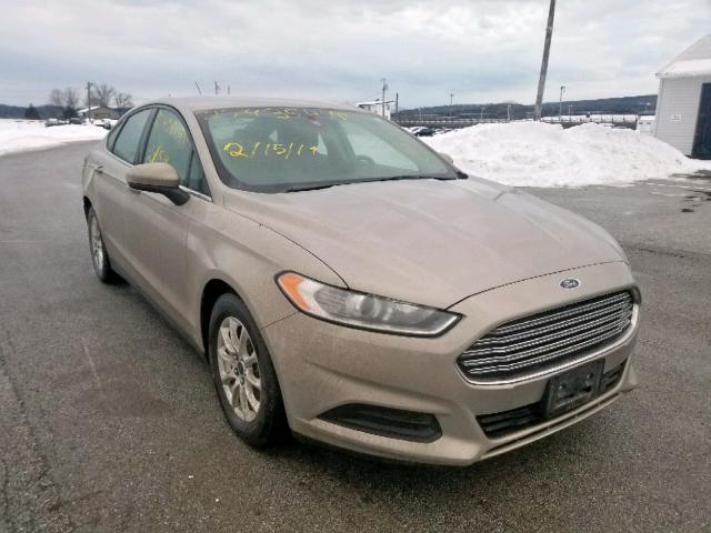 3FA6P0G74FR148580 - 2015 FORD FUSION S TAN photo 1