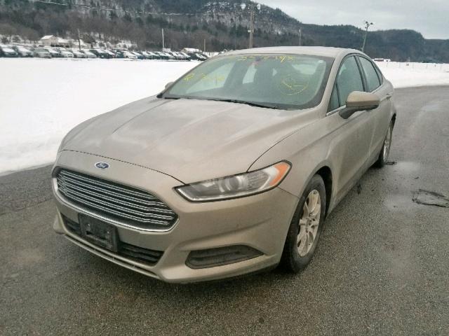 3FA6P0G74FR148580 - 2015 FORD FUSION S TAN photo 2