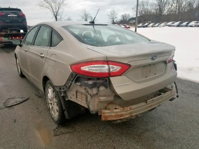 3FA6P0G74FR148580 - 2015 FORD FUSION S TAN photo 3