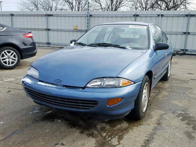 1G1JF5247W7249503 - 1998 CHEVROLET CAVALIER L BLUE photo 2