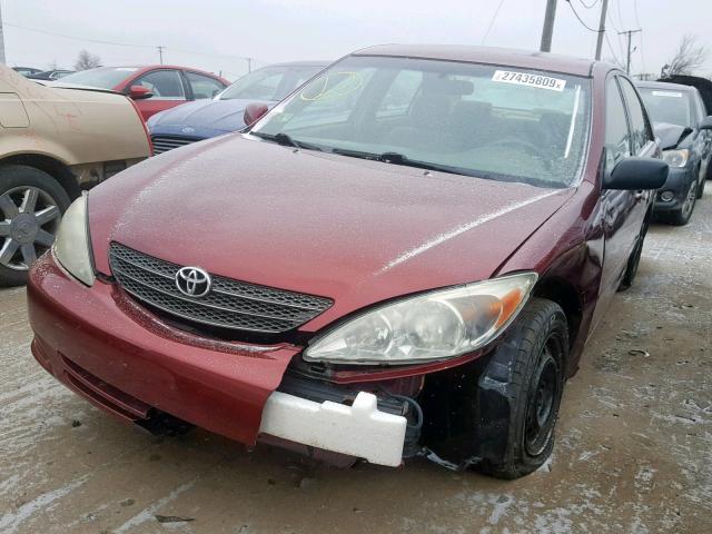 4T1BE30K54U310040 - 2004 TOYOTA CAMRY LE MAROON photo 2