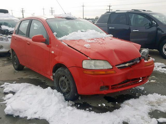 KL1TD62625B443081 - 2005 CHEVROLET AVEO RED photo 1