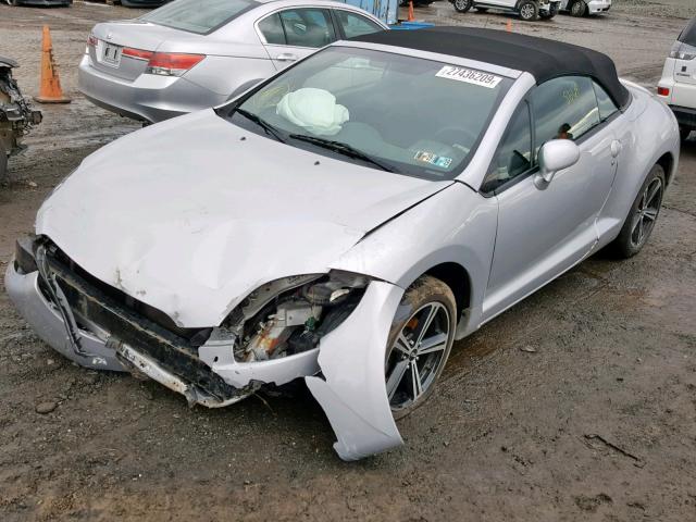 4A3AL25F37E062524 - 2007 MITSUBISHI ECLIPSE SP SILVER photo 2