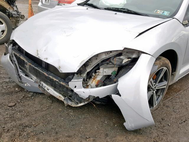 4A3AL25F37E062524 - 2007 MITSUBISHI ECLIPSE SP SILVER photo 9