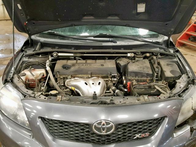 1NXBE40E99Z104811 - 2009 TOYOTA COROLLA XR GRAY photo 7