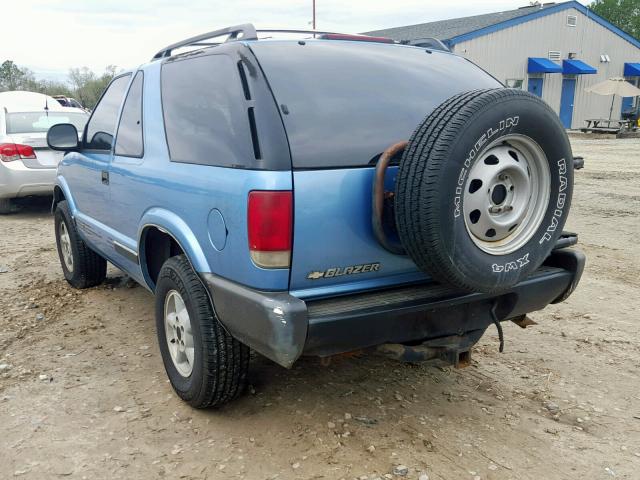 1GNCT18W3TK190587 - 1996 CHEVROLET BLAZER BLUE photo 3