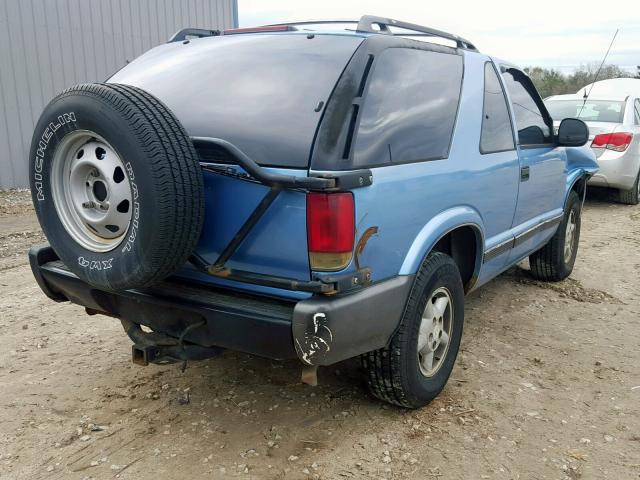 1GNCT18W3TK190587 - 1996 CHEVROLET BLAZER BLUE photo 4