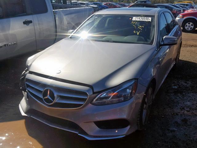 WDDHF5KB4EB027491 - 2014 MERCEDES-BENZ E 350 GRAY photo 2