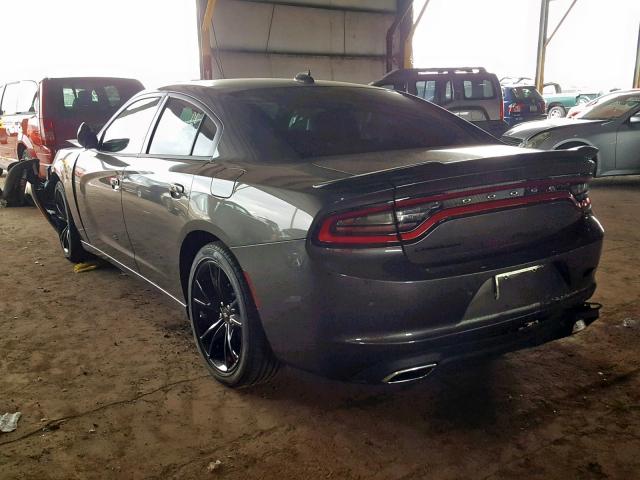 2C3CDXHG7JH197147 - 2018 DODGE CHARGER SX GRAY photo 3