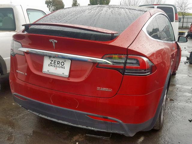 5YJXCAE47GF029448 - 2016 TESLA MODEL X RED photo 4