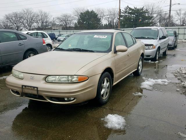 1G3NL52T41C101415 - 2001 OLDSMOBILE ALERO GL GOLD photo 2