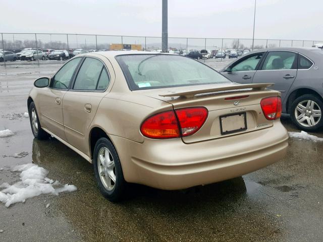 1G3NL52T41C101415 - 2001 OLDSMOBILE ALERO GL GOLD photo 3