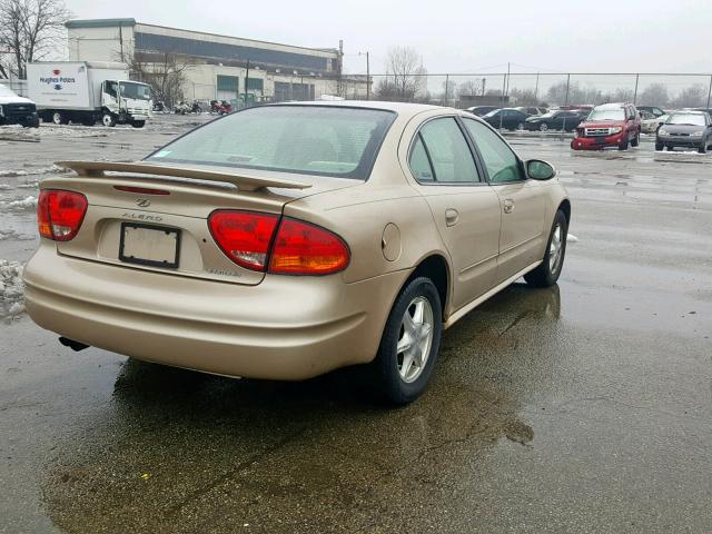 1G3NL52T41C101415 - 2001 OLDSMOBILE ALERO GL GOLD photo 4