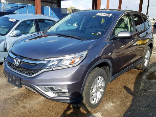 5J6RM4H56FL007586 - 2015 HONDA CR-V EX ნაცრისფერი ფოტო 2