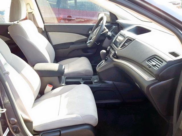 5J6RM4H56FL007586 - 2015 HONDA CR-V EX ნაცრისფერი ფოტო 5