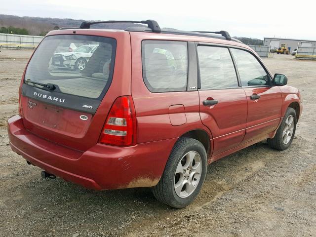 JF1SG65694H747906 - 2004 SUBARU FORESTER 2 Красный фото 4
