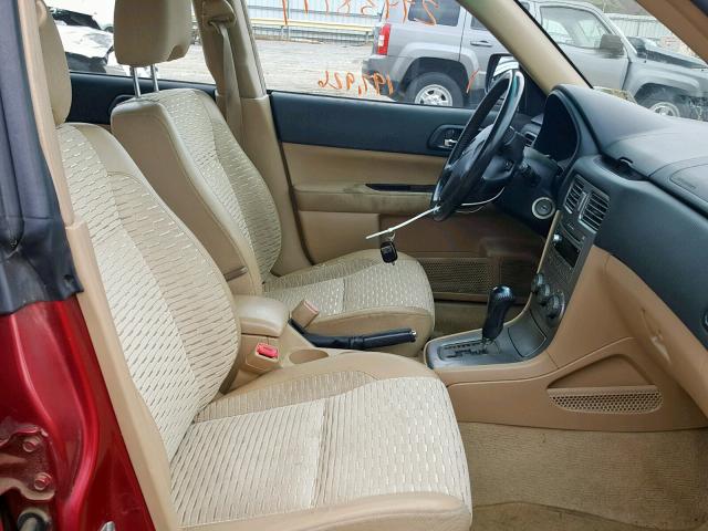 JF1SG65694H747906 - 2004 SUBARU FORESTER 2 Красный фото 5