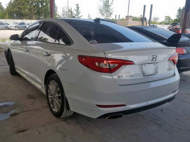 5NPE34AF2FH091386 - 2015 HYUNDAI SONATA SPO WHITE photo 3