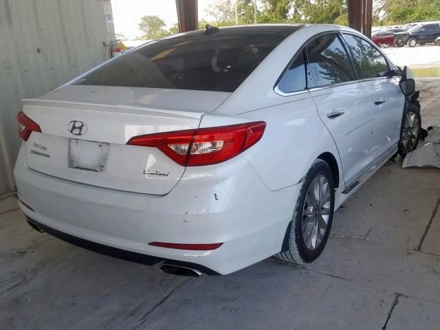 5NPE34AF2FH091386 - 2015 HYUNDAI SONATA SPO WHITE photo 4