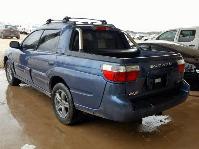 4S4BT63C165102021 - 2006 SUBARU BAJA TURBO BLUE photo 3