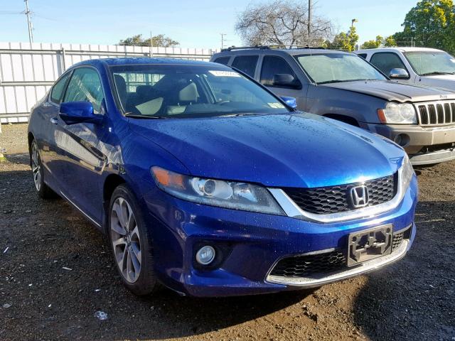 1HGCT2B80DA007678 - 2013 HONDA ACCORD EXL BLUE photo 1