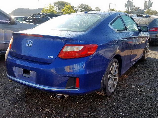 1HGCT2B80DA007678 - 2013 HONDA ACCORD EXL BLUE photo 4