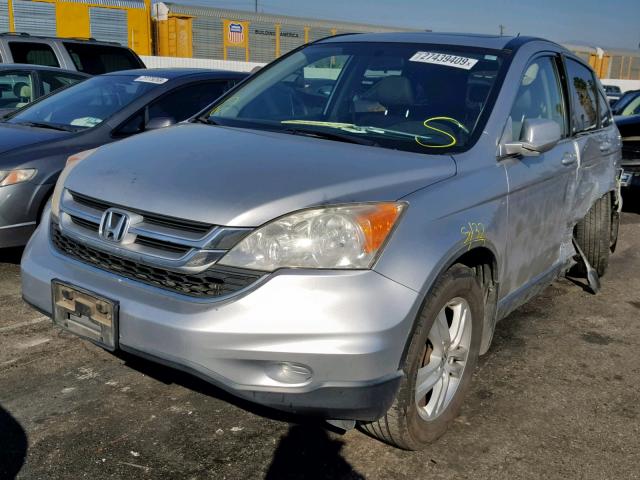 JHLRE3H70BC005411 - 2011 HONDA CR-V EXL SILVER photo 2