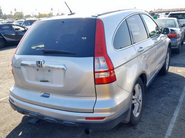 JHLRE3H70BC005411 - 2011 HONDA CR-V EXL SILVER photo 4