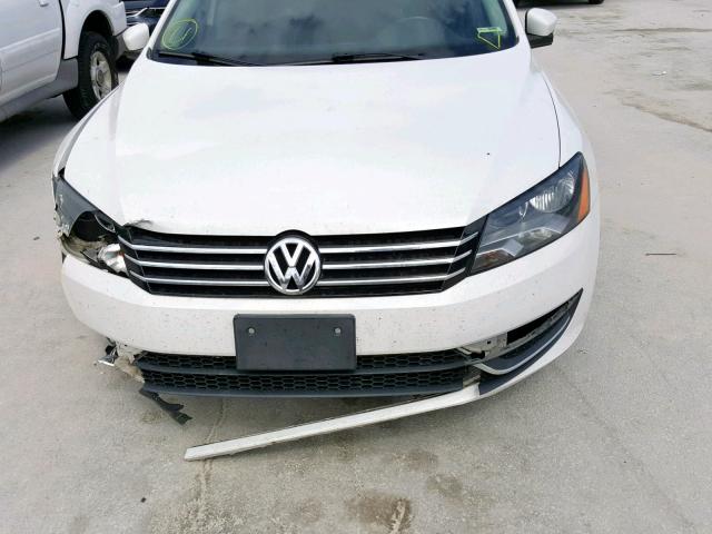 1VWBP7A32CC103247 - 2012 VOLKSWAGEN PASSAT SE WHITE photo 9