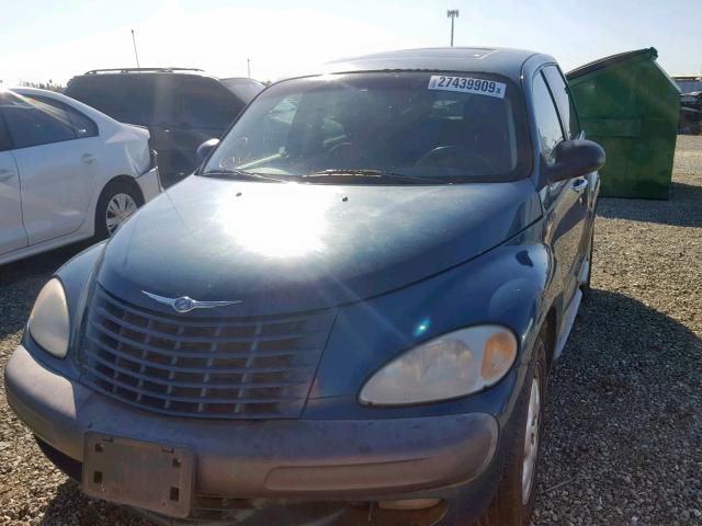 3C8FY4BB91T667449 - 2001 CHRYSLER PT CRUISER TEAL photo 2