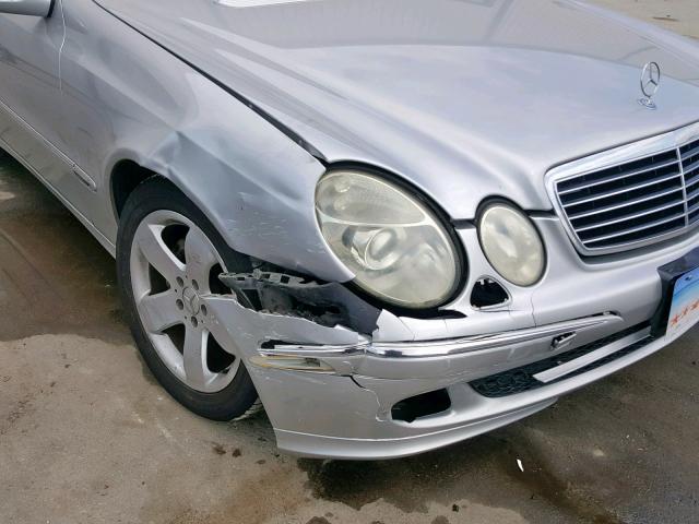 WDBUF70J63A369623 - 2003 MERCEDES-BENZ E 500 SILVER photo 9