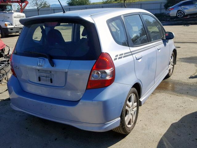 JHMGD38638S049415 - 2008 HONDA FIT SPORT TEAL photo 4